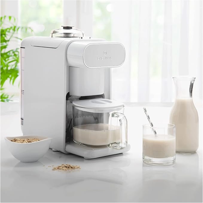 ChefWave Milkmade 6-in-1 Plant-Based Milk Maker (Black/Silver) Bundle