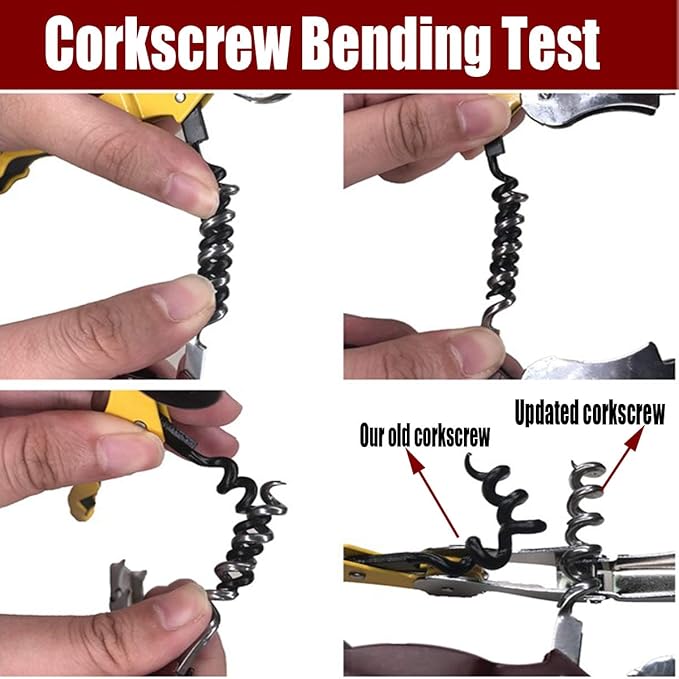 Professional Waiter Corkscrew Wine Openers Set(2PCS), Heavy Duty Stainless Steel Hinges Wine Key for Restaurant Waiters, Sommelier, Bartenders
