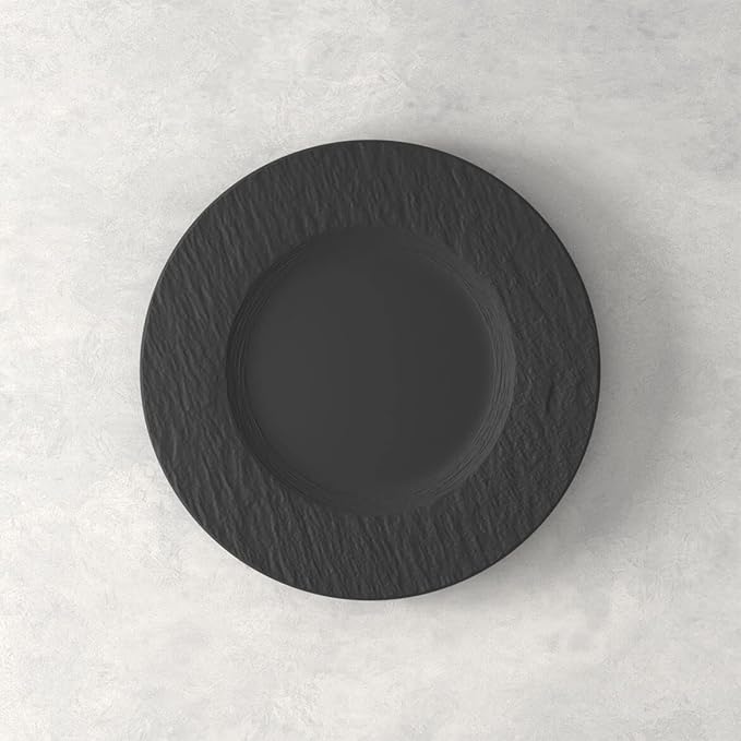 Villeroy & Boch Manufacture Rock 4 Piece Place Setting, Matte Black