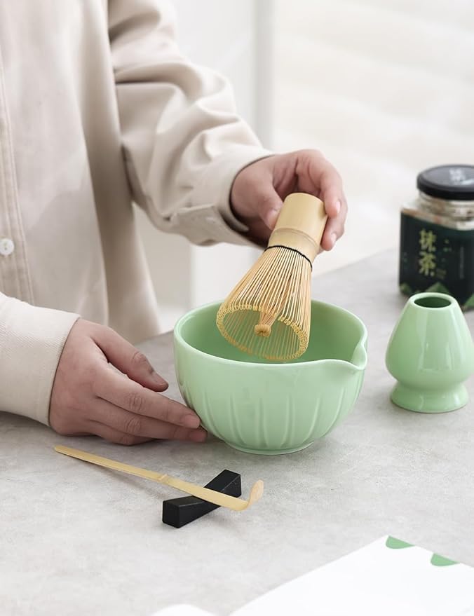 TANG PIN Matcha Set - Match Bowl and Whisk, 15 OZ Matcha Whisk Set