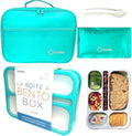 kinsho Bento Lunch Box, Ice Pack Insulated Bag for Kids, Boys, Girls, Teal