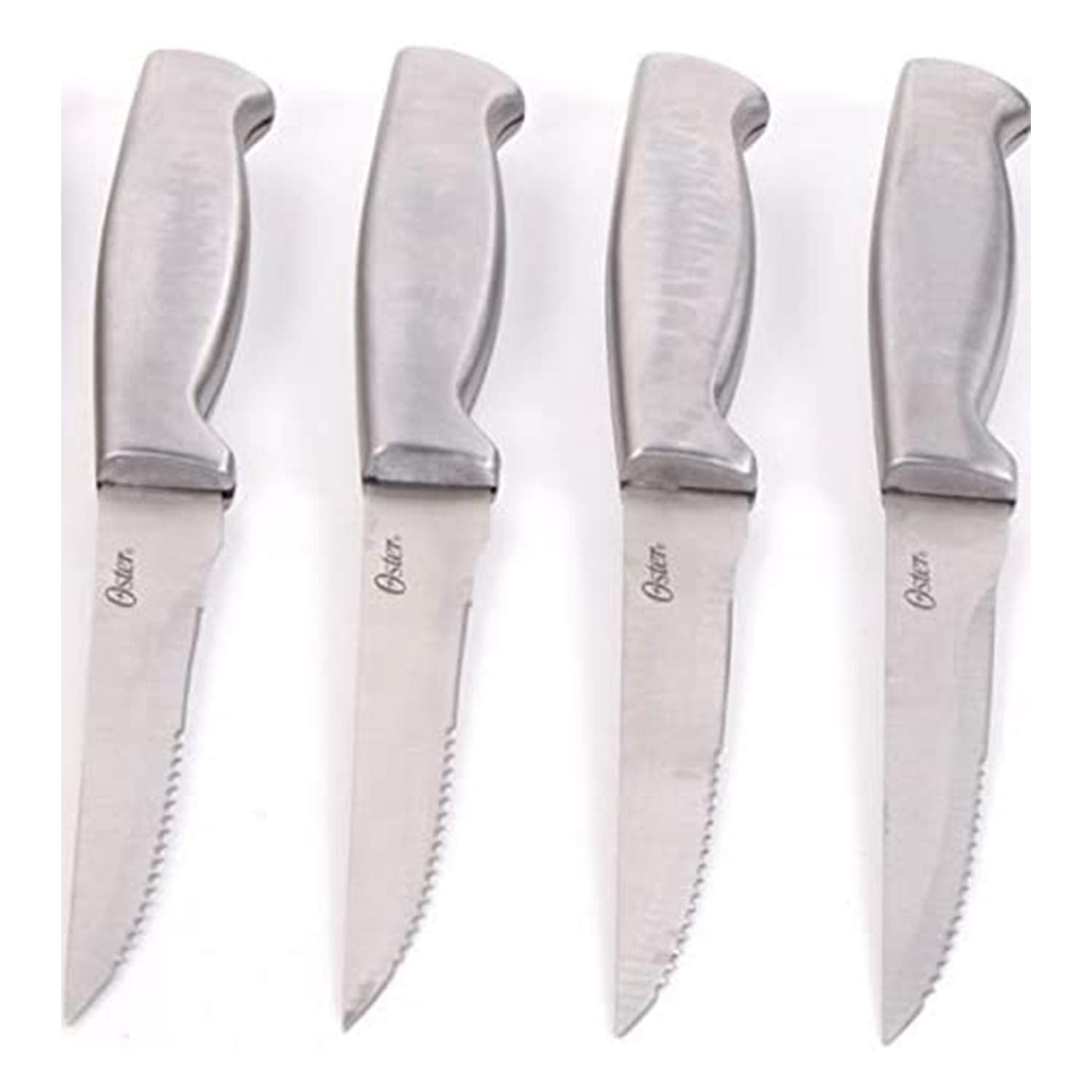 Oster Baldwyn High-Carbon Stainless Steel Kitchen Knife Cutlery Block Set, 22-Piece, Brushed Satin