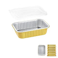 MESTAEK 25oz Aluminum Foil Pans with Lids, 5 Pack, 6 x 4 Inch