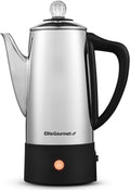 Elite Gourmet 6-Cup Electric Coffee Percolator, Stainless Steel, 1000W