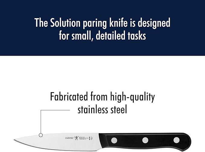 Henckels Solution 4-Inch Paring Knife, Razor-Sharp, German Engineered