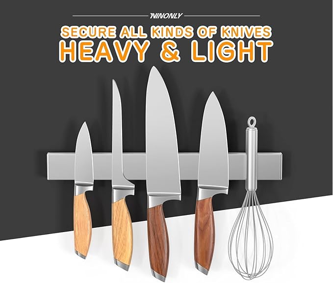 Ninonly 12 Inch Magnetic Knife Holder for Refrigerator