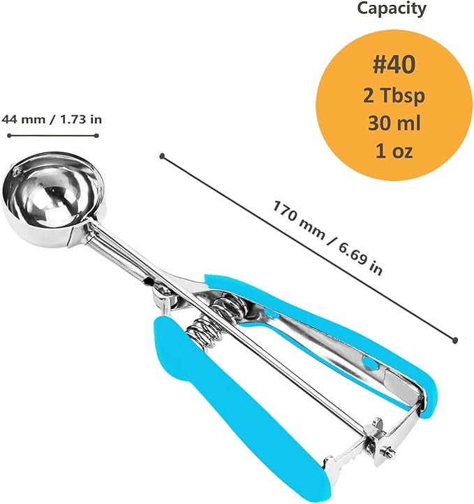 #40 Cookie Scoop, Ice Cream Scoop, 2Tbsp/30ml/1oz Cookie Dough Scoop