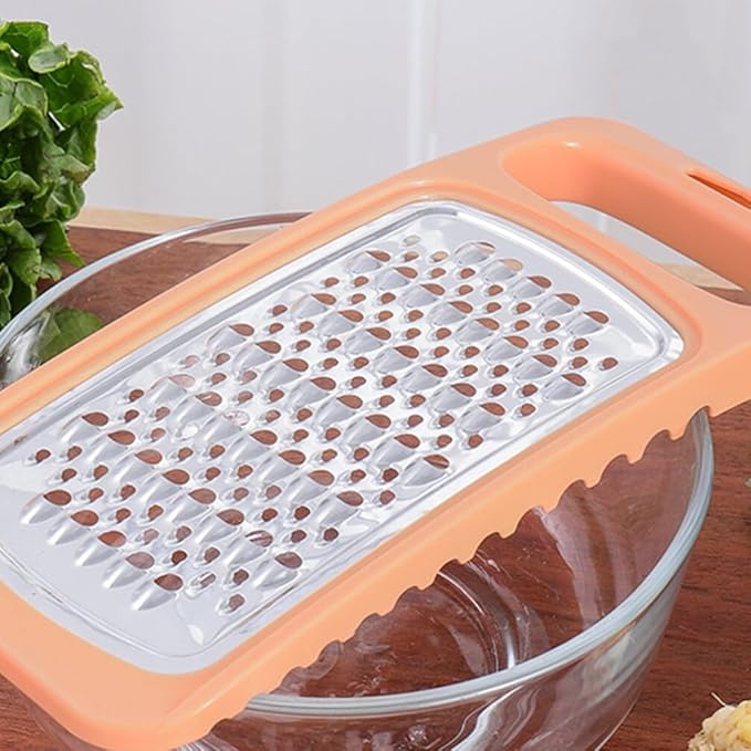 SOLUSTRE Double-Sided Stainless Steel Vegetable Grater and Cheese Slicer Multifunction Kitchen Tool for Potatoes Carrots Garlic 10.23X4.25X0.59In Compact and Easy to Clean