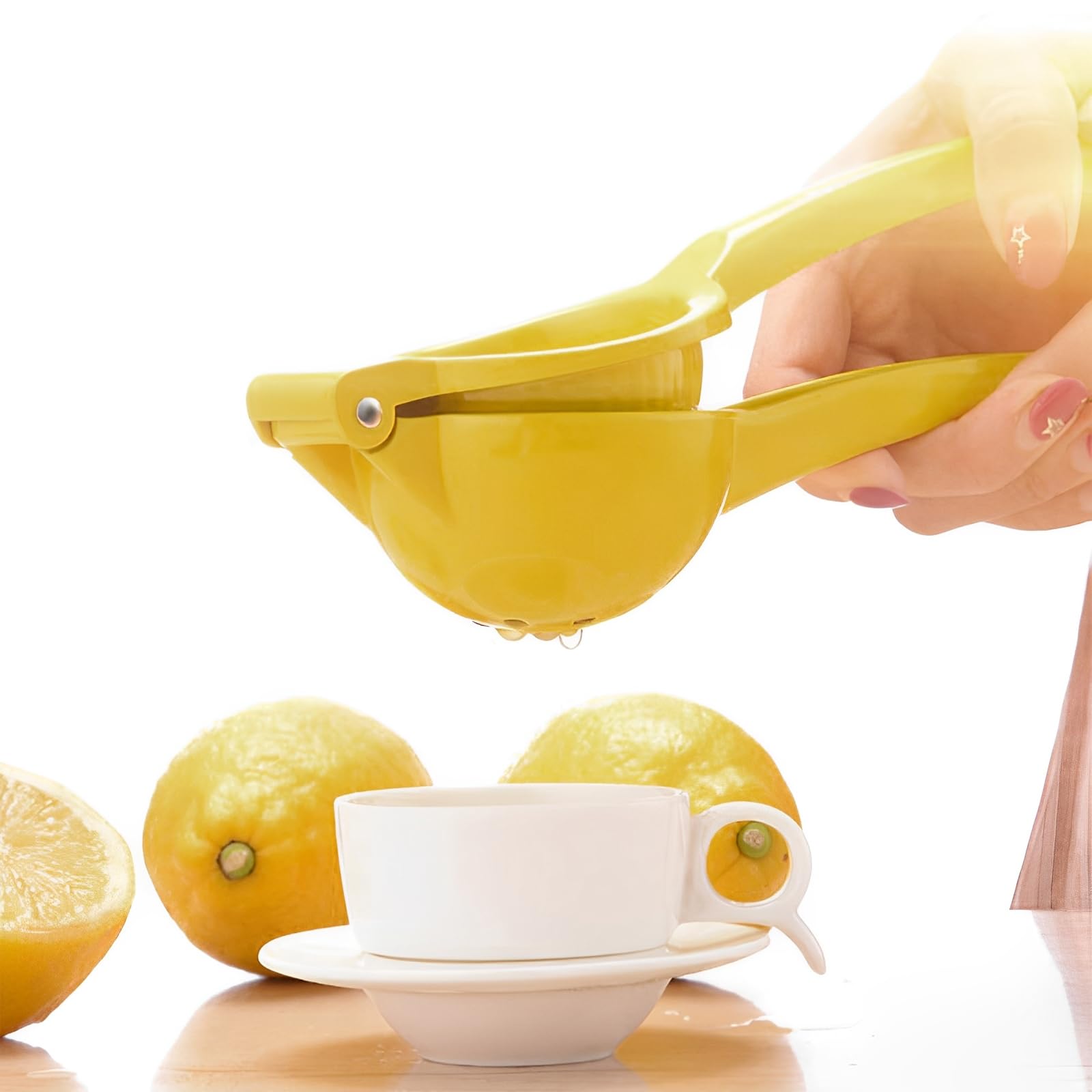 2 Pcs Lemon Squeezer Hand Press Aluminum Alloy Lime Squeezer Manual Citrus Juicer Multipurpose Lime Juicer for Kitchen Bar Restaurant