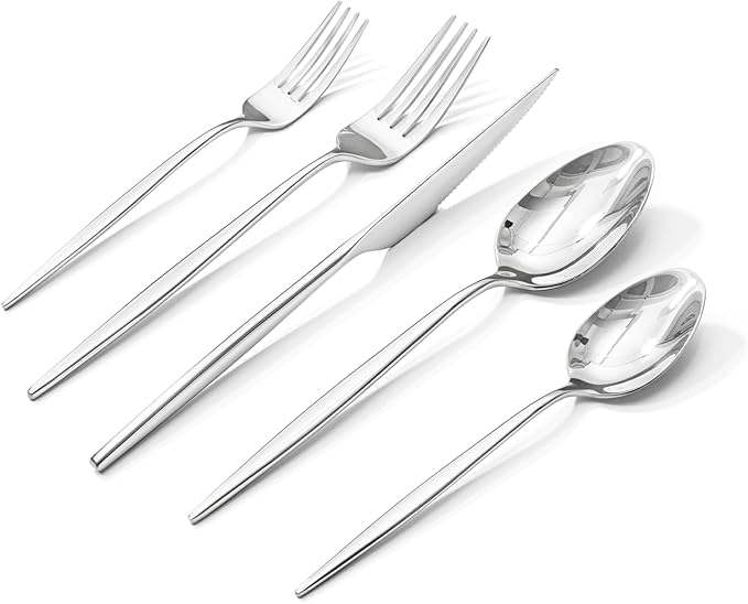 18/10 Silverware Set for 6, 30 Piece Stainless Steel Flatware Cutlery Set