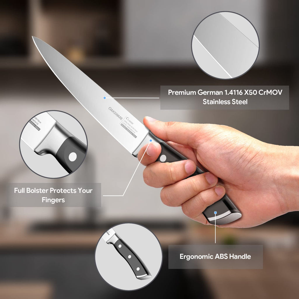 OAKSWARE 5.5 Inch Kitchen Utility Knife, German High Carbon Stainless Steel