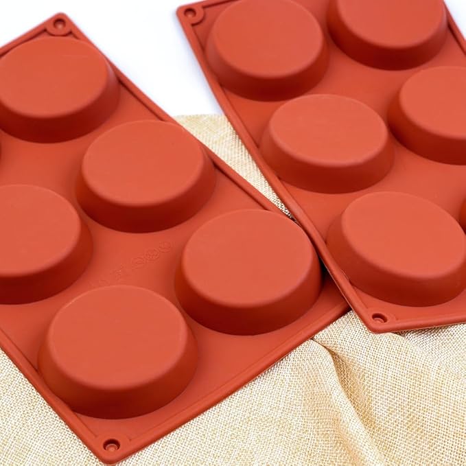 ionEgg Silicone Disc Molds With Tapered Side, 3.1 Inches Silicone Baking Mold, Nonstick & Quick Release, Mousse Cake Pan for French Dessert, Pie, Candy and Soap, Pack of 4