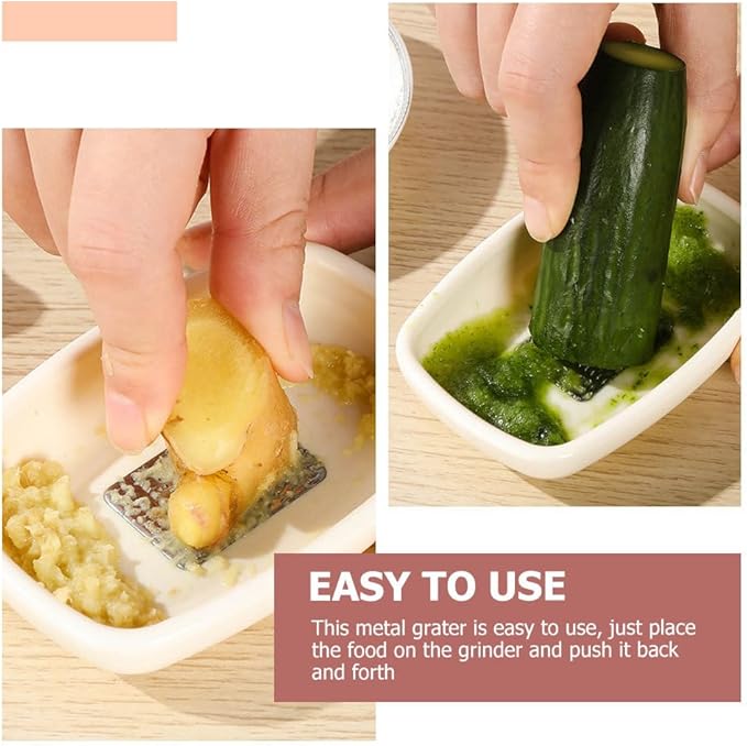 HOLIDYOYO Ginger Garlic Grater Reusable Hand Grater Kitchen Tool for Ginger Garlic Fruit Easy Cleaning 3.93 X 2.75 X 0.78 in