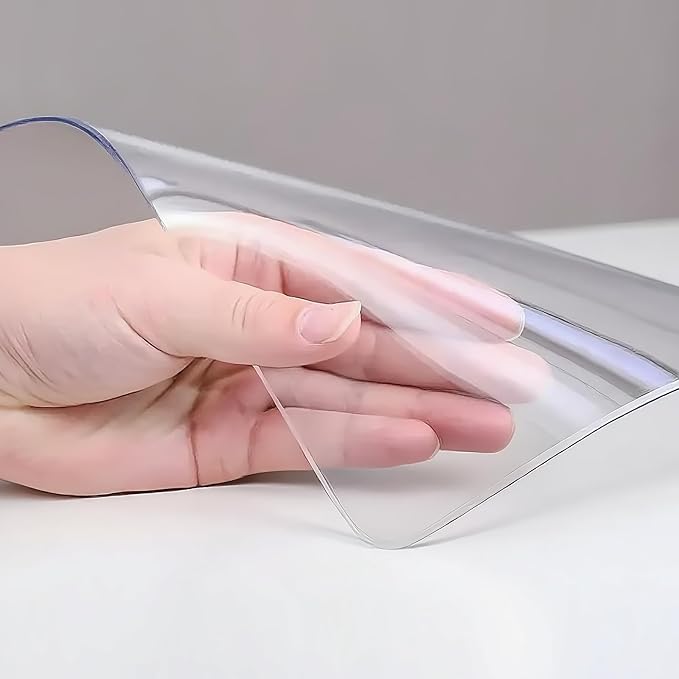 ProsperJoyChant 42x84in Clear PVC Table Protector 1.9mm Waterproof Cover