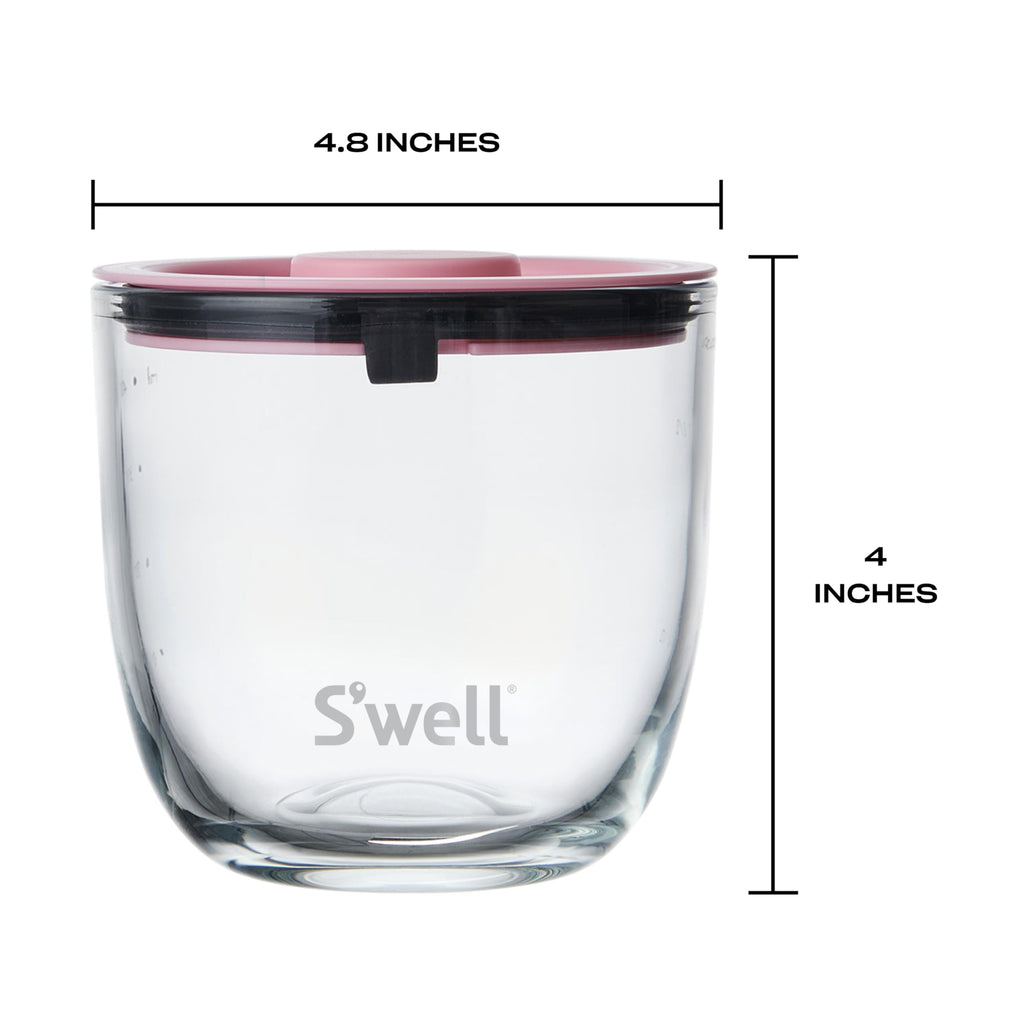 S'well 16oz Glass Prep Bowl Set of 4 For Easy Meal Prep, S'well Signatures, Made From Durable Tempered Glass