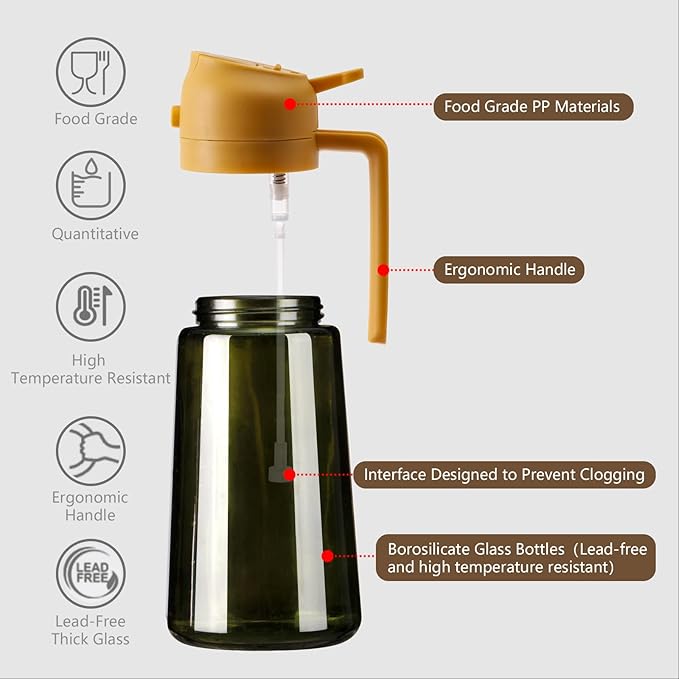 SWEET VIEW Olive Oil Dispenser and Oil Sprayer
