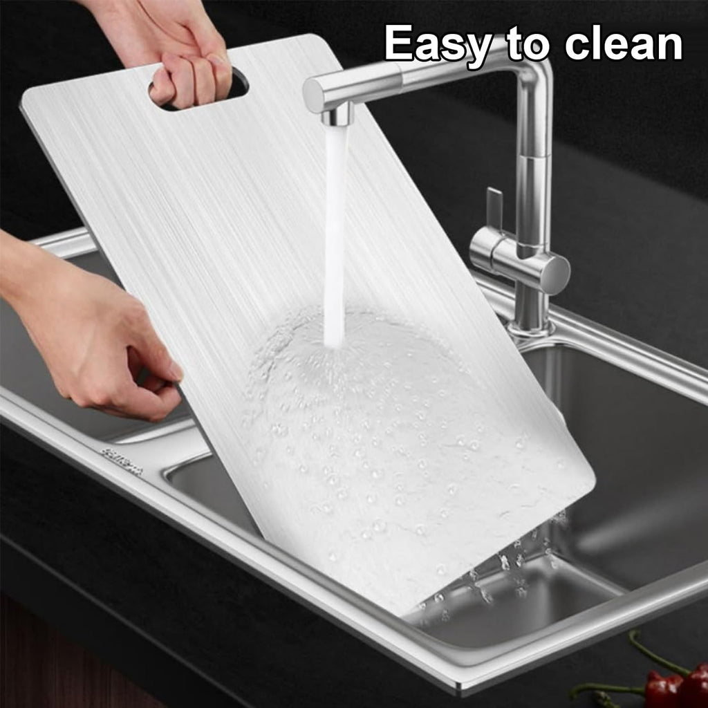Katori Titanium Cutting Board Set of 3,100% Pure Titanium Cutting Boards for Kitchen Non Toxic,Double Sided Dishwasher Safe Cutting Board for Meat,Fruits and Vegetables,Easy To Clean(3PCS-S+M+L)