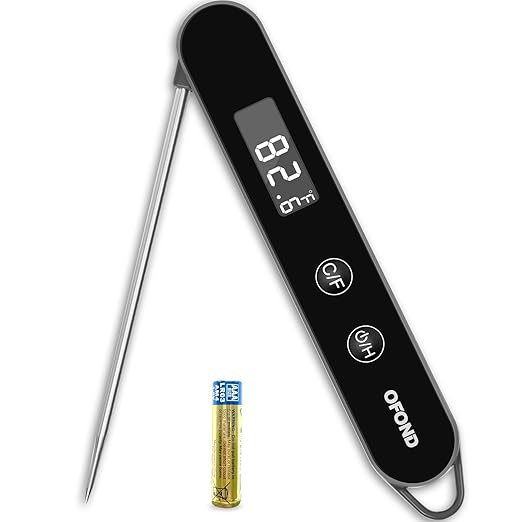 OFOND Meat Thermometer Digital,Instant Read Food Thermometer with Battery