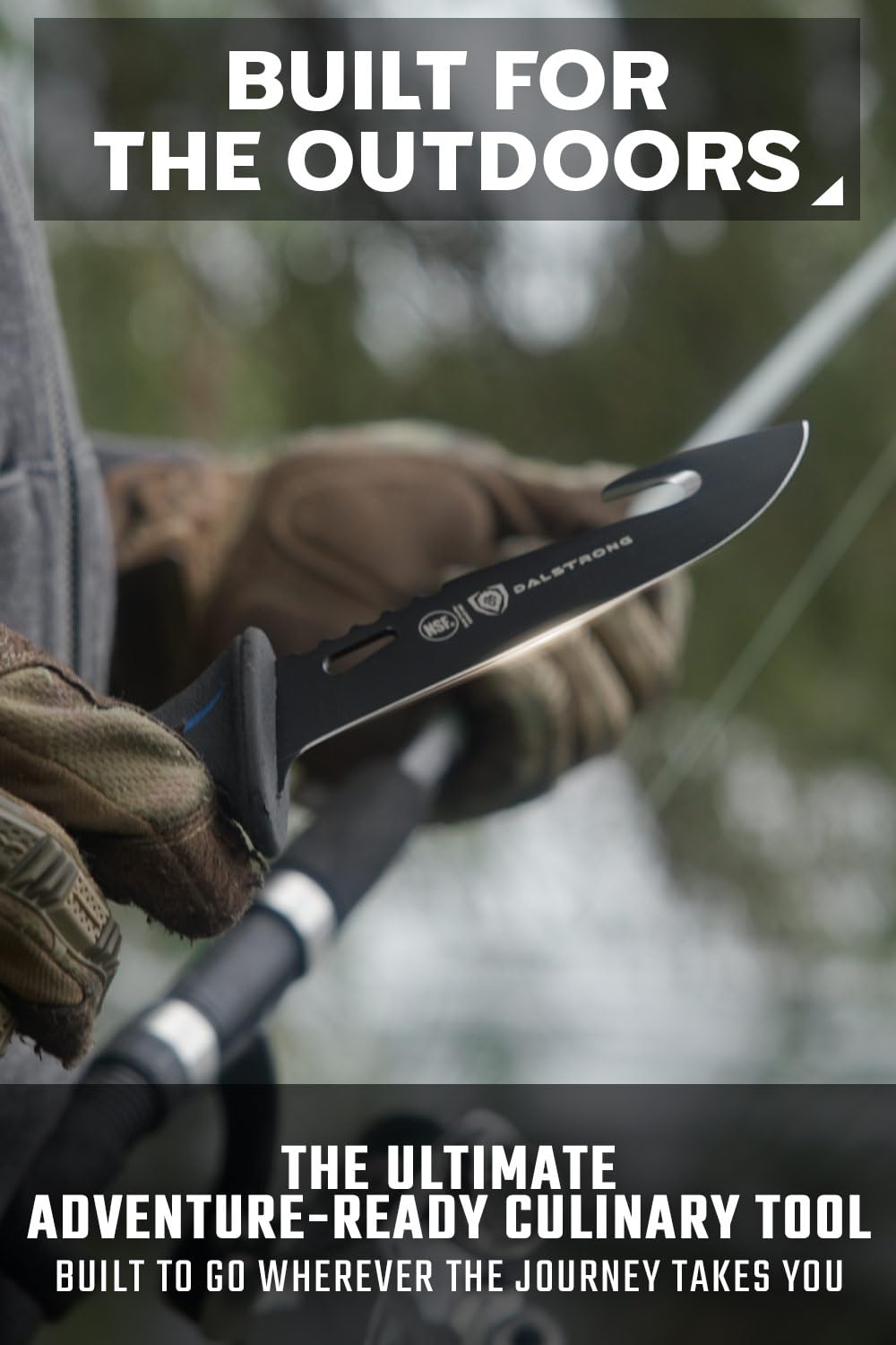 Dalstrong Gut Hook Fish Knife for Filleting and Cleaning - 5” - Night Shark Series - 7CR17MOV High Carbon Steel - Titanium Coated Blade- Polypropylene Handle - w/Sheath - NSF Certified
