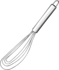 TAFOND 10.63" Stainless Steel Flat Whisk,Egg Beater for Blending,Whisking,Beating,or Stirring for Home and Kitchen