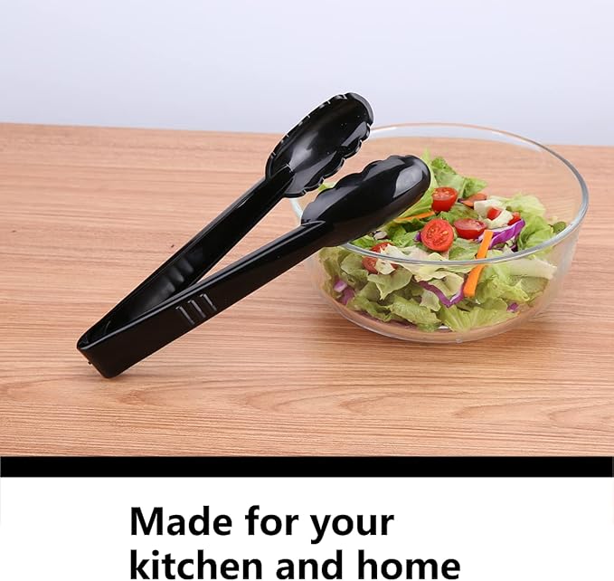 ICHROSAYA Plastic Serving Tongs Disposable Kitchen Tongs for Food Salad