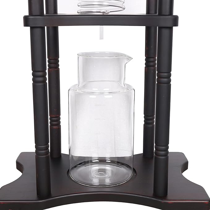 Josbuynls Cold Drip Coffee Maker, 2000ml Large Capacity Glass Dutch Coffee Dripper Ice Drip Coffee Tower w/Stable Base for Commercial Office