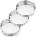 P&P CHEF 9.5 Inch Round Cake Pan Set of 3, Stainless Steel Baking Cake Pans