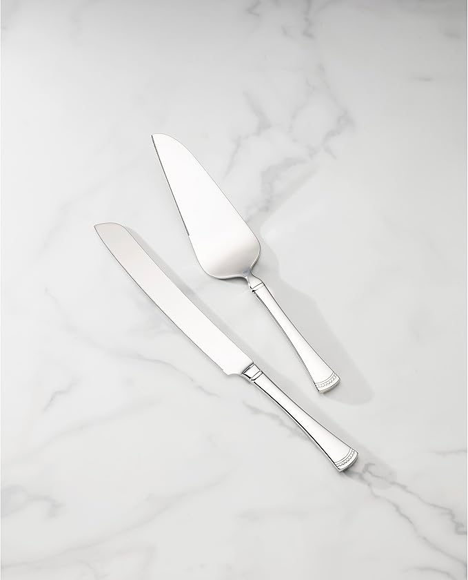Lenox Portola Silverware Cake Knife & Server Dessert Set, 2-Piece, Flatware