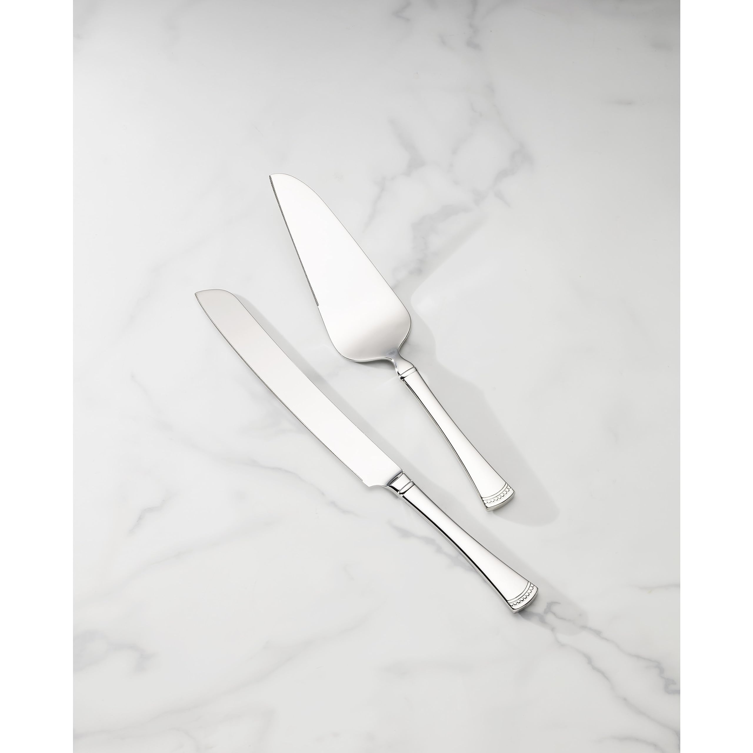 Lenox Portola Silverware Cake Knife & Server Dessert Set, 2-Piece, Flatware