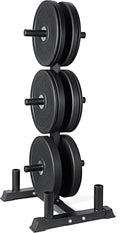 CAP 260lb Pro Olympic Bumper Plate Set with Storage Rack