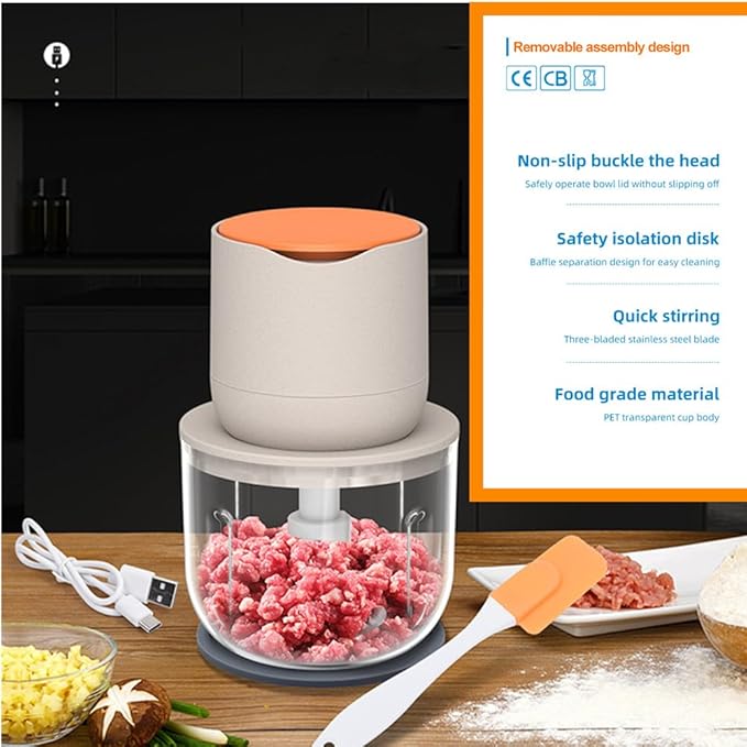 LVSENLIN 2.5 CUP Electric Food Chopper,Small Food Processor for Meat,Onion