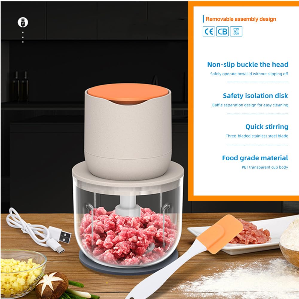 LVSENLIN 2.5 CUP Electric Food Chopper,Small Food Processor for Meat,Onion