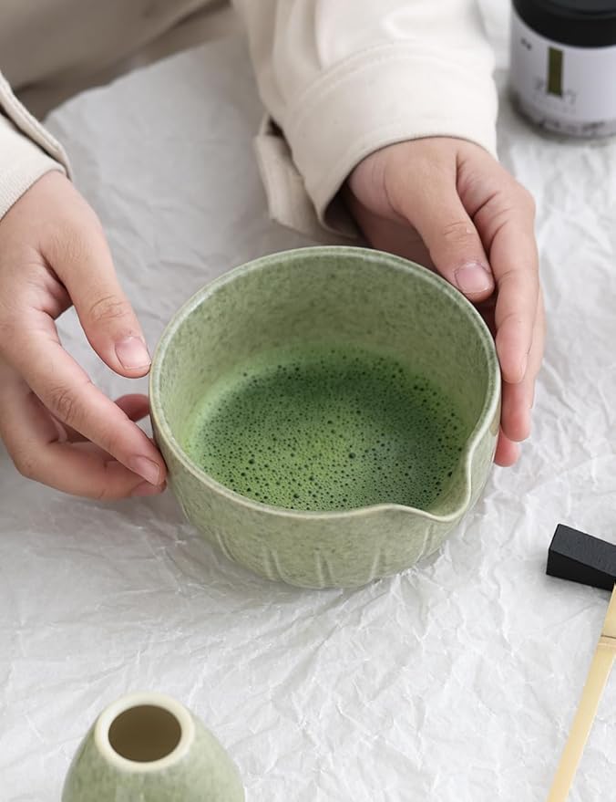 TANG PIN Matcha Set - Match Bowl and Whisk, 15 OZ Matcha Whisk Set