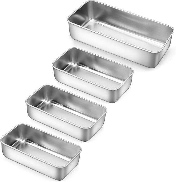 LIANYU Bread Loaf Pans Set of 4, 1 Large (12x5 Inch) & 3 Medium (9x5 Inch)