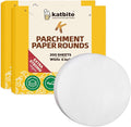 Katbite Unbleached Parchment Paper Rounds, Heavy Duty, White, 6 Inch 400Pcs