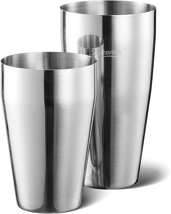 KITESSENSU Cocktail Shaker Set, 2-Piece Boston Shaker Set for Drink Mixing