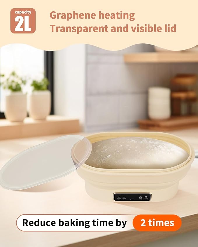 XPXKJ Heating Bread Proofing Basket (11.1×7.2×4.2'')