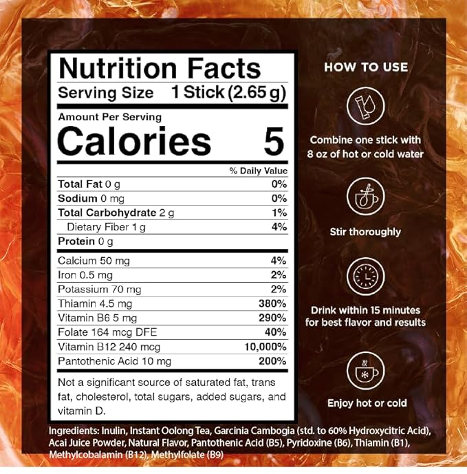 VitaCup Slim Instant Tea Packets For Diet Support, 24ct
