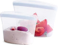 Stasher Premium Reusable Silicone Food Storage Bags, 2-Pack, Clear