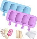 Ozera Popsicles Molds, 2 Pack Silicone Cake Pop Molds Cakesicle Maker Set