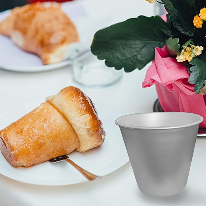 Aluminum Popover Pan Individual Pudding Cups Flan Molds 3.15 inch Height