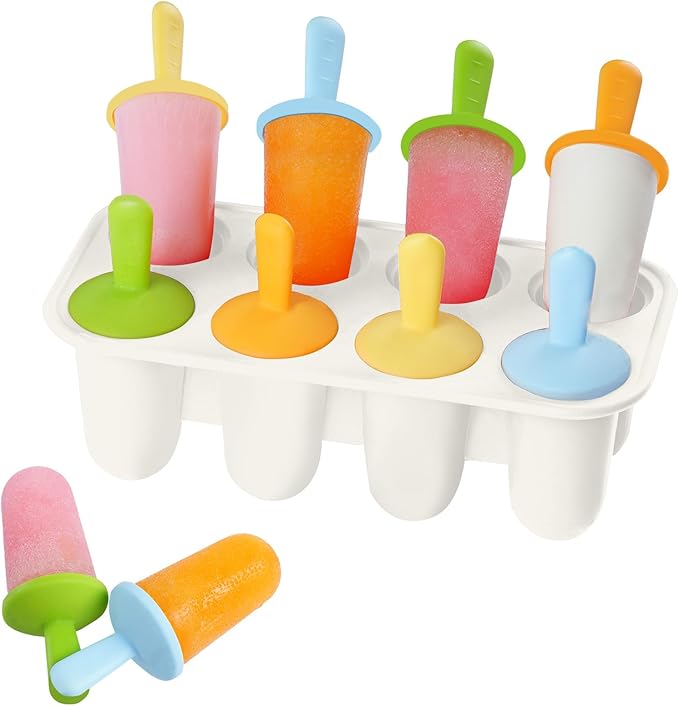 Silicone Popsicle Molds for Toddlers, 8-Cavity Mini Popsicle Molds