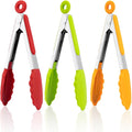 Small Silicone Tongs for Cooking, 3 PCS 7-Inch Mini Serving Tong
