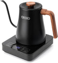 Hazel Quinn Gooseneck Electric Kettle 0.8 L, Temp Control, Keep Warm, Black