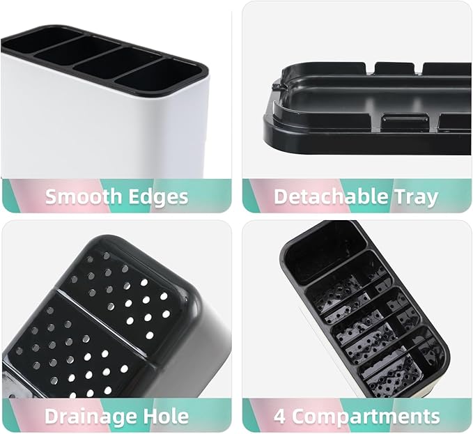 LIBODOUR Utensil Holder,Kitchen Silverware Holder for Countertop