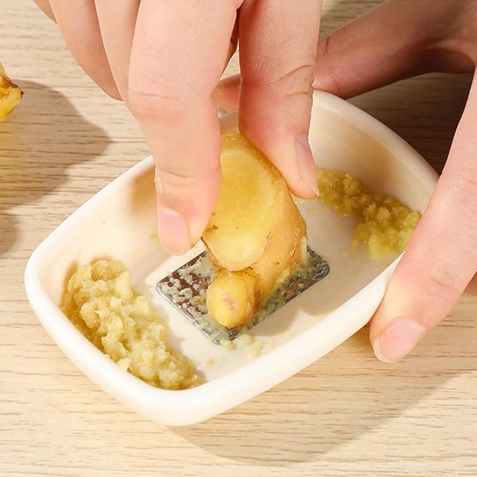 HOLIDYOYO Ginger Garlic Grater Reusable Hand Grater Kitchen Tool for Ginger Garlic Fruit Easy Cleaning 3.93 X 2.75 X 0.78 in