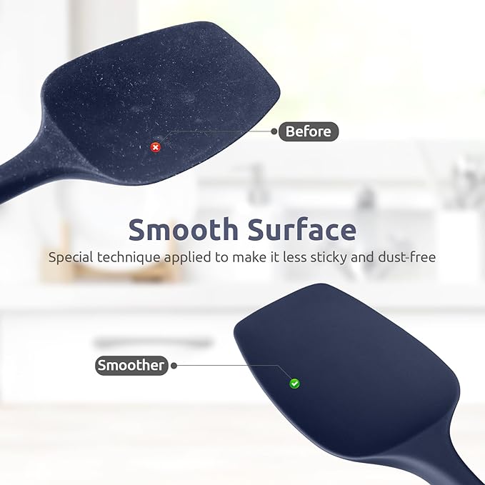U-Taste Silicone Spoon Spatula, 480°F High Heat Temp, 11.38", Midnight Blue