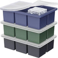 Large Ice Cube Tray for Whiskey: 2" Big Silicone Ice Tray with Lid for Whisky - 3Pack Old Fashioned Ice Cube Trays for Cocktail - Huge Square Cubed Bourbon Ice Cube Maker