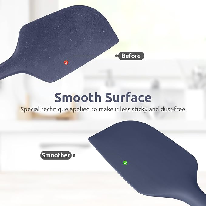 U-Taste Silicone Large Spatula, 600ºF High Temp, 11.38in, Midnight Blue