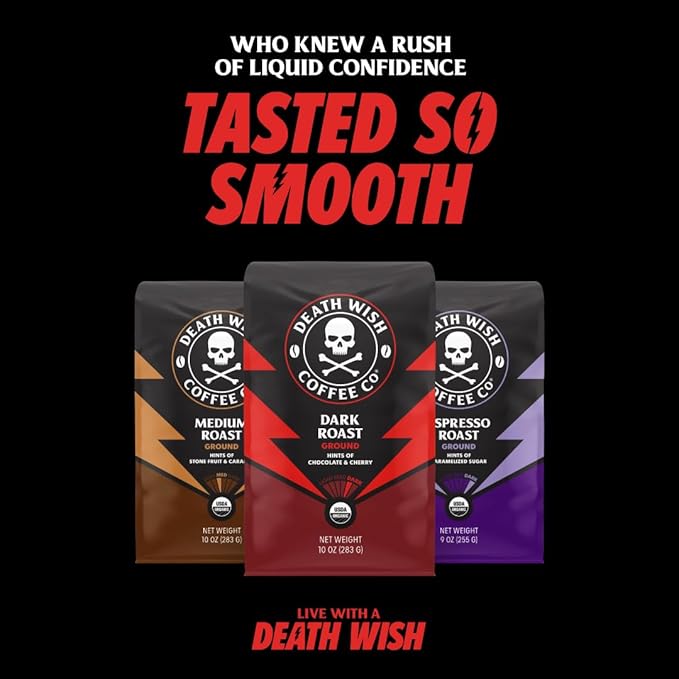 Death Wish Coffee Dark Roast Single Serve Coffee Pods, Organic, 20 Count